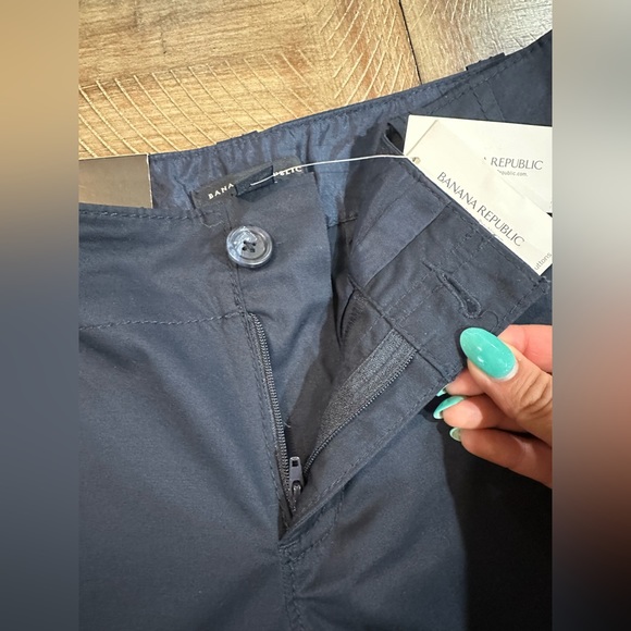 NEW Banana Republic Navy Womens Martin Fit Cropped Pants Capri Wide Leg NWT 2 - Picture 10 of 16